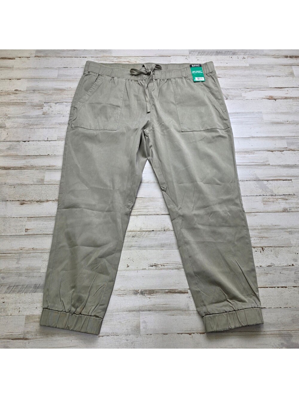 Buffalo David Bitton Men's XL Beige Tencel Pull On Jogger Pants 40-42 Waist NWT
